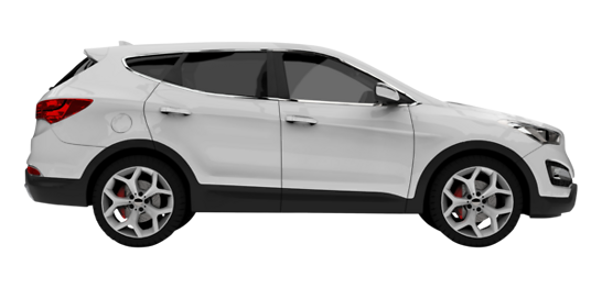 White-premium-car-crossover-SUV- mirror